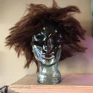 Brown Afro hedgehog emo cosplay wig costume